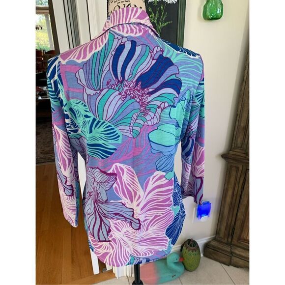 Strazzi Floral Button Down Blouse - Picture 2 of 5